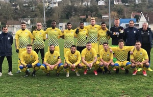 Equipe seniors A qui a battu le 17 décembre 2017 St Thibault 1 - 0 en coupe 77 2ème tour