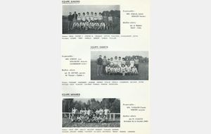 Equipes juniors, cadets et minimes 1976