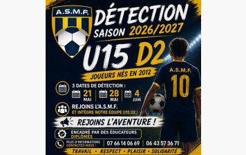 Communiqué de l'ASMF Football