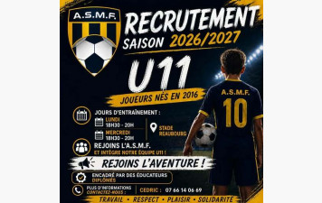 Communiqué de l'ASMF Football