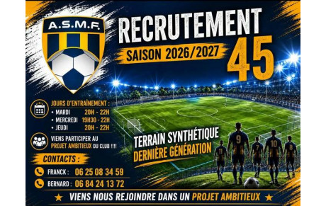 Communiqué de l'ASMF Football